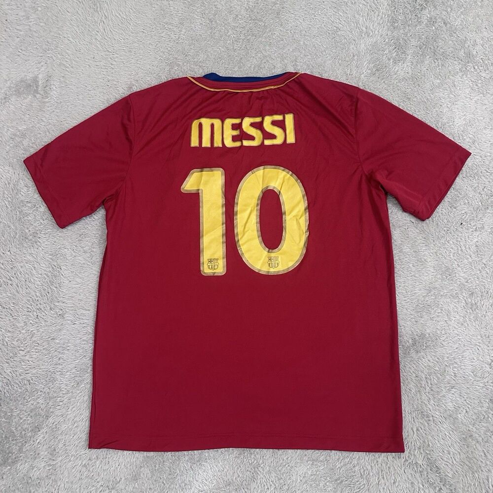 FCB Barcelona Futball Club Lionel Messi #10 Men's XL Jersey Shirt - Official